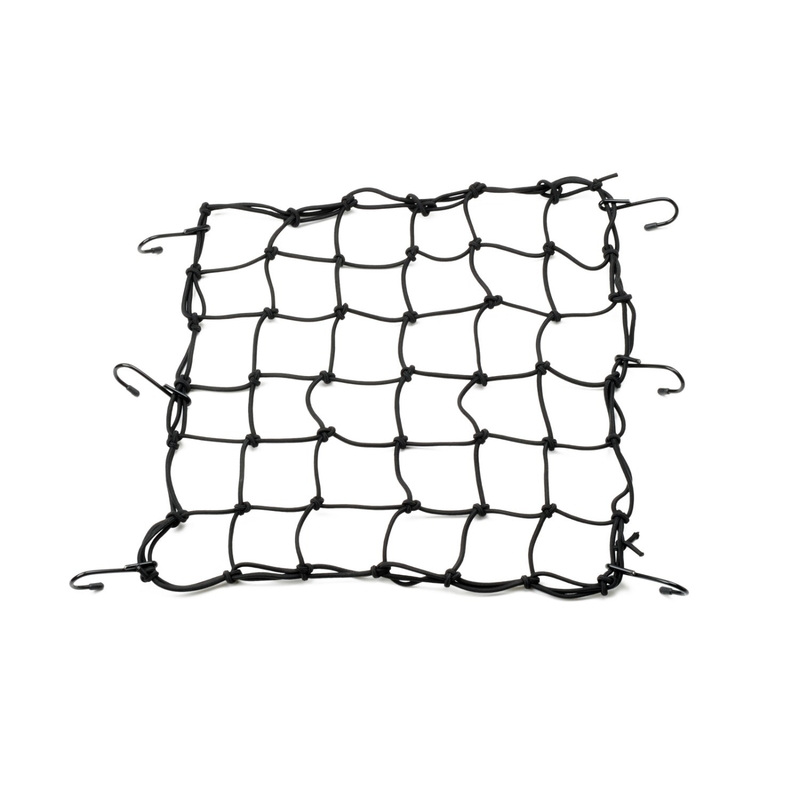 Εύκαμπτο δίχτυ αποσκευών για μοτοσικλέτα με μεταλλικά άγκιστρα Daytona 40 x 40 cm μαύρο