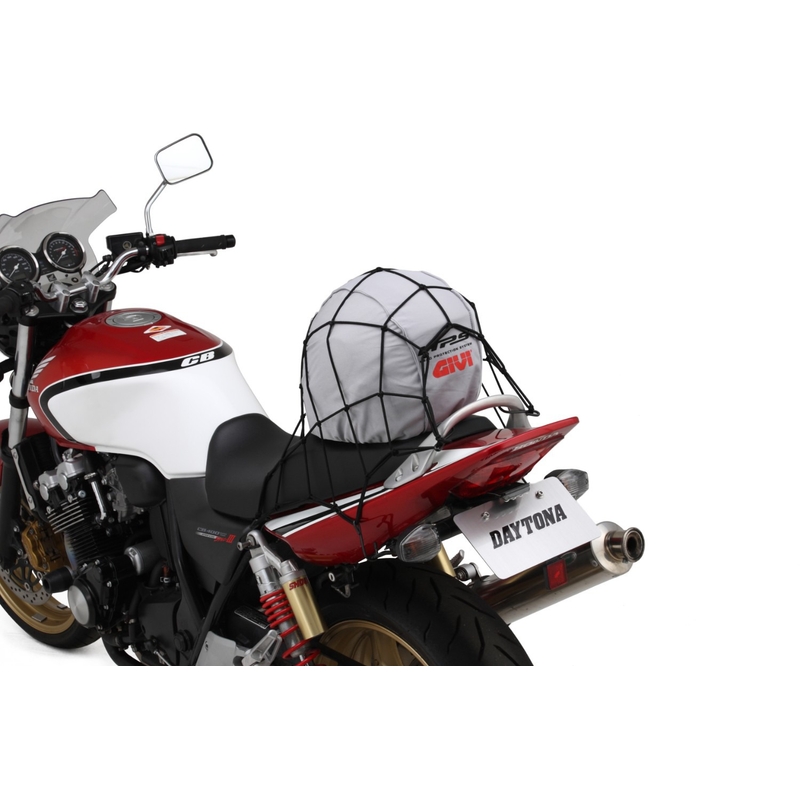 Εύκαμπτο δίχτυ αποσκευών για μοτοσικλέτα με μεταλλικά άγκιστρα Daytona 40 x 40 cm μαύρο