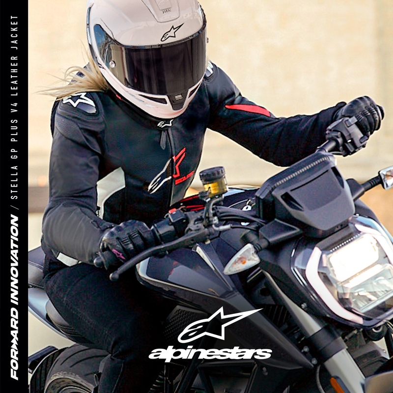Alpinestars GP PLUS 4 Γυναικείο μπουφάν μοτοσικλέτας Μαύρο, Λευκό και Ροζ