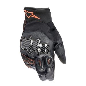 Γάντια μοτοσικλέτας Alpinestars SMX-1 Drystar μαύρο-φλούο κόκκινο