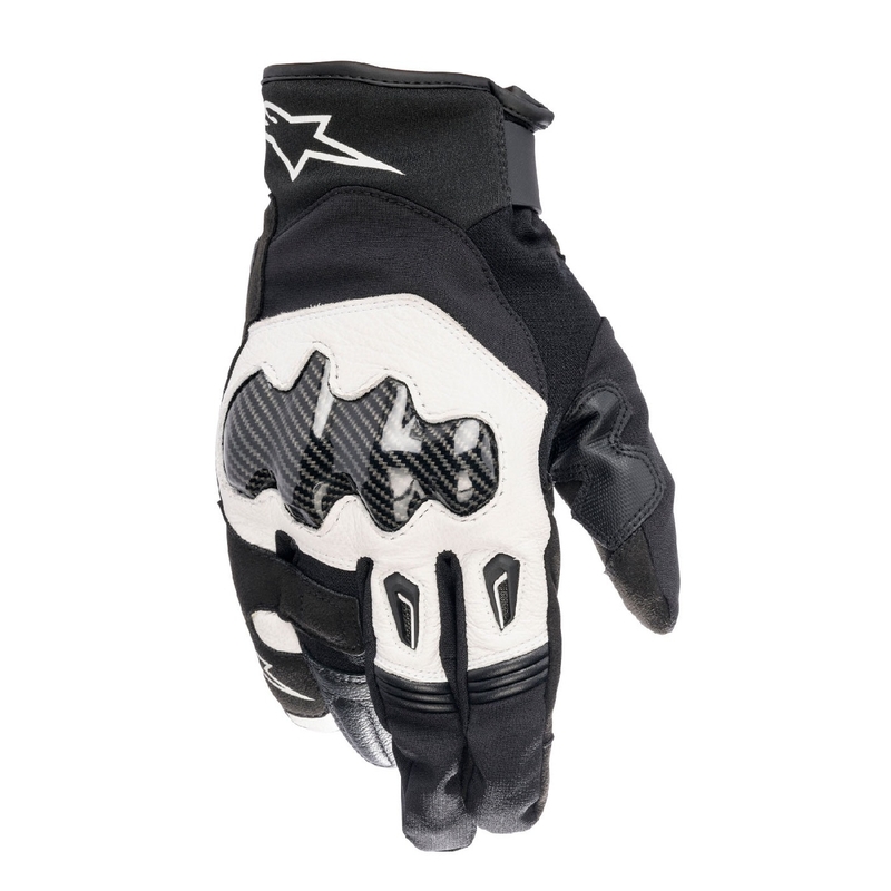 Γάντια μοτοσικλέτας Alpinestars SMX-1 Drystar μαύρα και λευκά