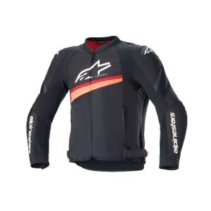 Alpinestars T-GP PLUS R 4 Airflow μαύρο-φλούο κόκκινο μπουφάν μοτοσικλέτας