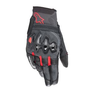 Γάντια μοτοσικλέτας Alpinestars Morph Sport μαύρο-φλούο κόκκινο-γκρι