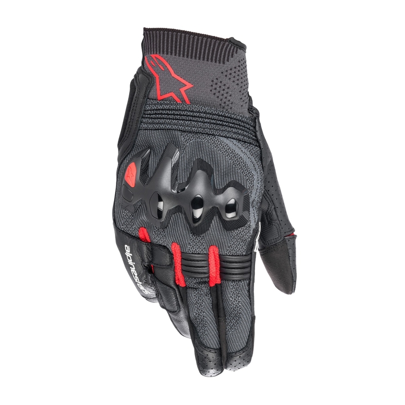 Γάντια μοτοσικλέτας Alpinestars Morph Sport μαύρο-φλούο κόκκινο-γκρι
