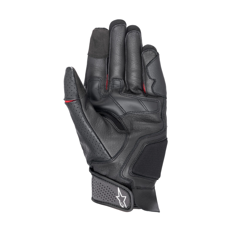 Γάντια μοτοσικλέτας Alpinestars Morph Sport μαύρο-φλούο κόκκινο-γκρι