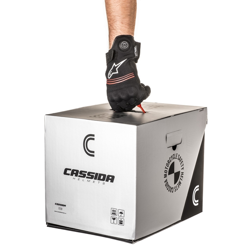 Cassida Modulo 2.1 Compass fluo κίτρινο-μαύρο-ασημί-κόκκινο κράνος μοτοσικλέτας με αναδιπλούμενη οροφή