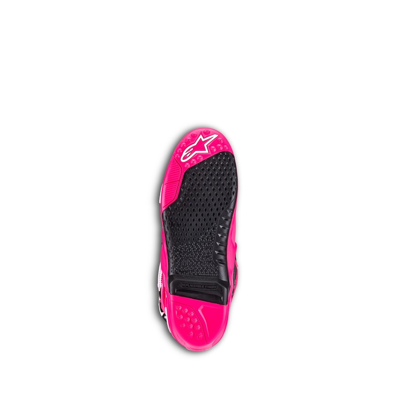 Μπότες μοτοσικλέτας Alpinestars Tech 10 ροζ-μαύρο-λευκό