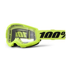 Παιδικά γυαλιά motocross 100% STRATA 2 κίτρινο νέον σαφές plexi