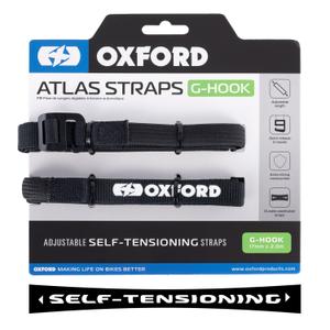 Ιμάντες αποσκευών Oxford Atlas G-Hook 2 τεμάχια μαύρο 17 mm x 2 m