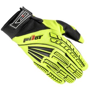 Γάντια Motocross Pilot Pioneer fluo κίτρινο-μαύρο-κόκκινο