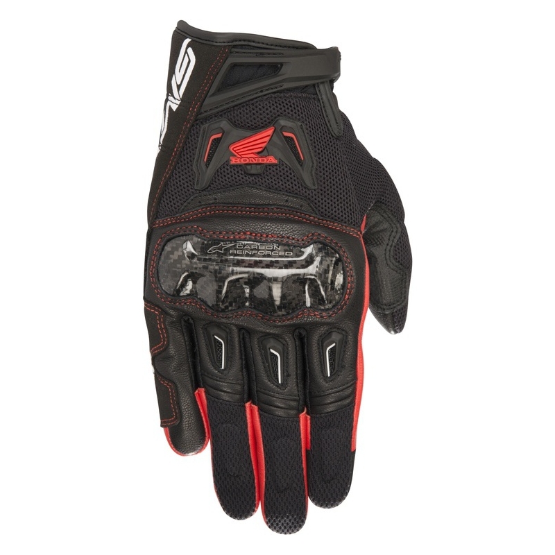 Alpinestars SMX-2 Air Carbon Honda Γάντια Μοτοσικλέτας Συλλογή Μαύρο και Κόκκινο