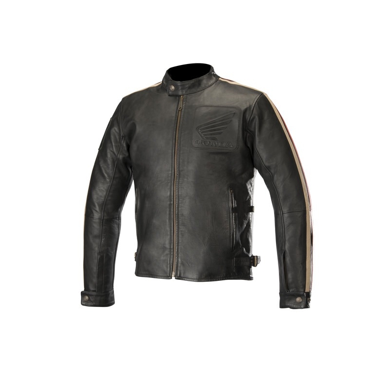 Alpinestars Charlie Honda Μπουφάν μοτοσικλέτας Συλλογή μαύρο-κρέμα-κόκκινο