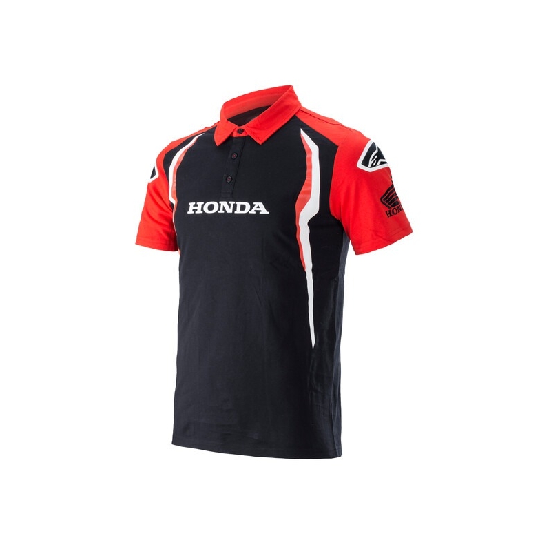 Πουκάμισο πόλο Alpinestars Honda κόκκινο και μαύρο