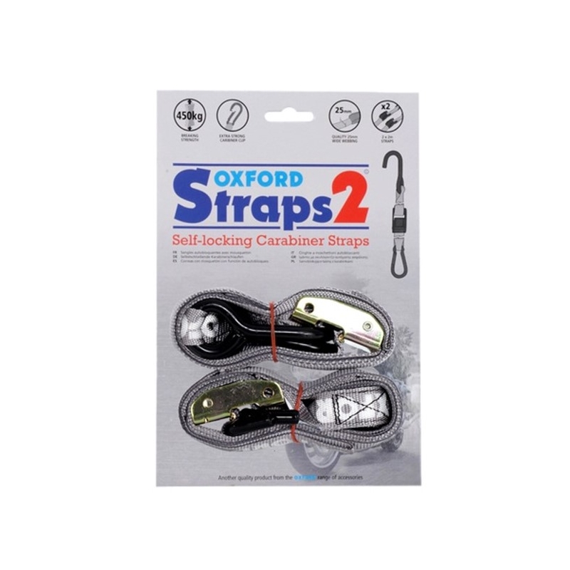 Ρυθμιζόμενοι και ενισχυμένοι ιμάντες καραμπίνερ Oxford 25 mm γκρι