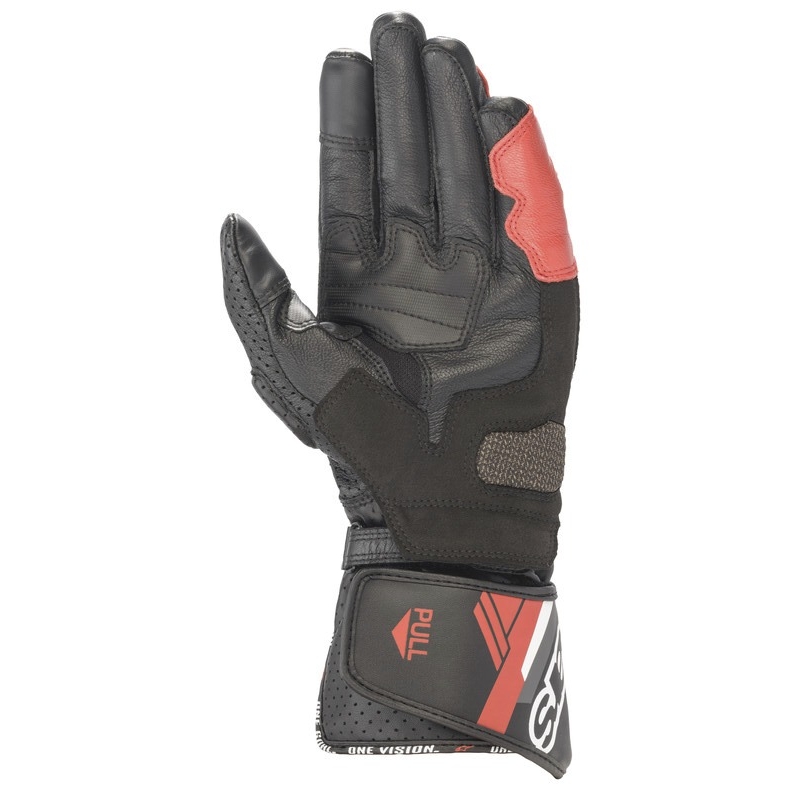 Γάντια μοτοσικλέτας Alpinestars SP-8 μαύρο-λευκό-κόκκινο