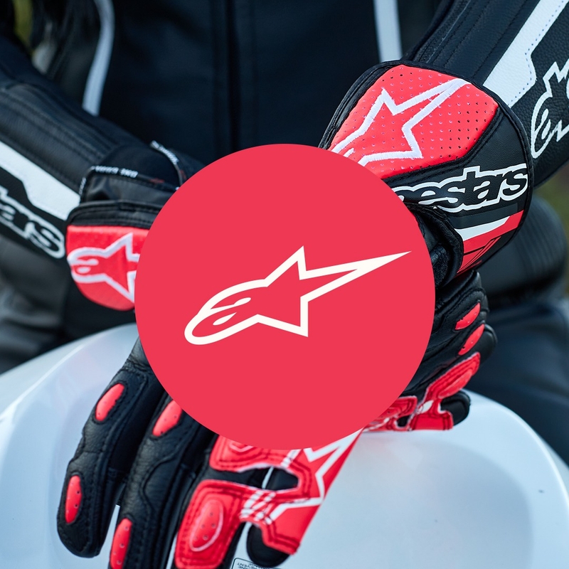 Γυναικεία γάντια μοτοσικλέτας Alpinestars SP-8 μαύρο και λευκό