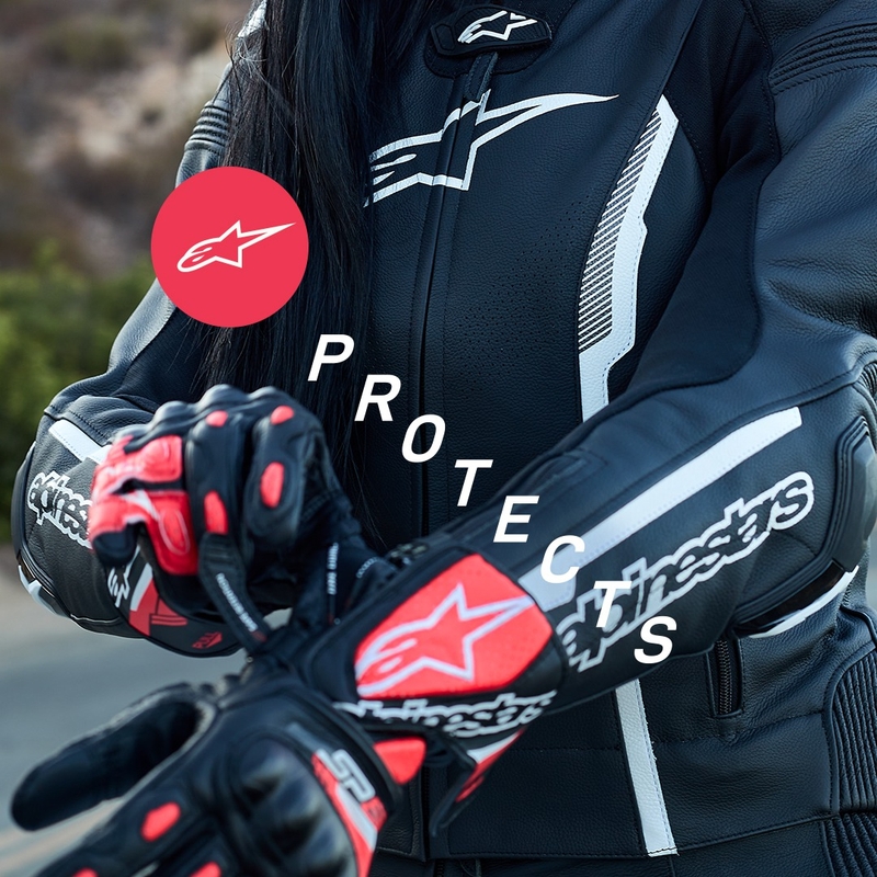 Γυναικεία γάντια μοτοσικλέτας Alpinestars SP-8 μαύρο και λευκό
