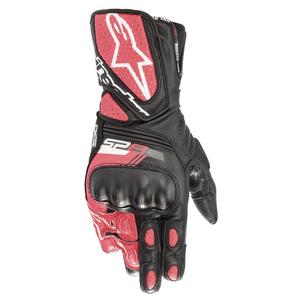 Γυναικεία γάντια μοτοσικλέτας Alpinestars SP-8 μαύρα, λευκά και ροζ