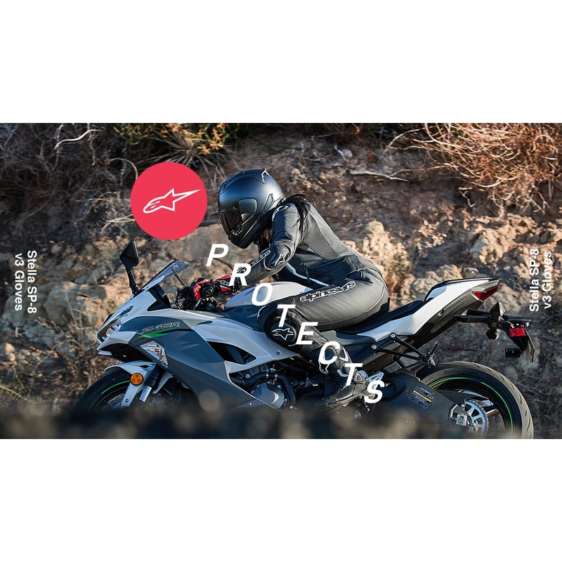 Γυναικεία γάντια μοτοσικλέτας Alpinestars SP-8 μαύρα, λευκά και ροζ