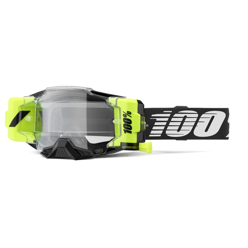 Γυαλιά Motocross 100% - ΗΠΑ Armega Forecast μαύρο (διαφανές γυαλί)