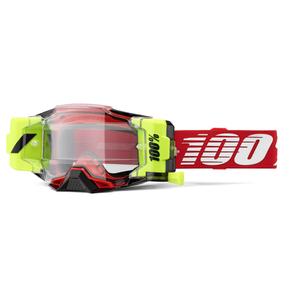 Γυαλιά Motocross 100% - ΗΠΑ Armega Forecast κόκκινο (διαφανές γυαλί)