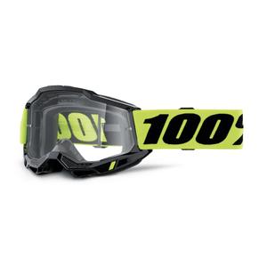 Γυαλιά Motocross 100% ACCURI 2 OTG μαύρο-κίτρινο (διαφανές plexi)