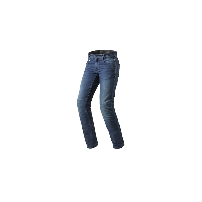Jeansy na motorku Revit Corona TF modré prodloužené výprodej