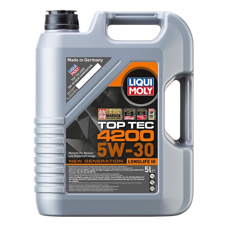 LIQUI MOLY Top Tec 4200 5W-30 Συνθετικό λάδι κινητήρα νέας γενιάς 5 λίτρων προσφορά