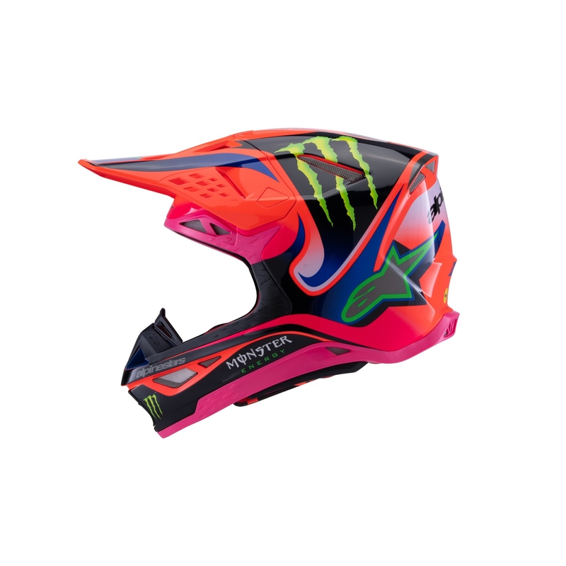 Alpinestars Supertech S-M10 HAIDEN DEEGAN κράνος μοτοκρός φλούο πορτοκαλί-μοβ-ροζ-πράσινο