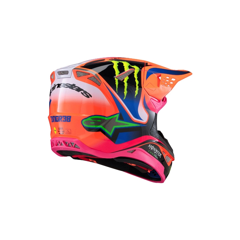 Alpinestars Supertech S-M10 HAIDEN DEEGAN κράνος μοτοκρός φλούο πορτοκαλί-μοβ-ροζ-πράσινο