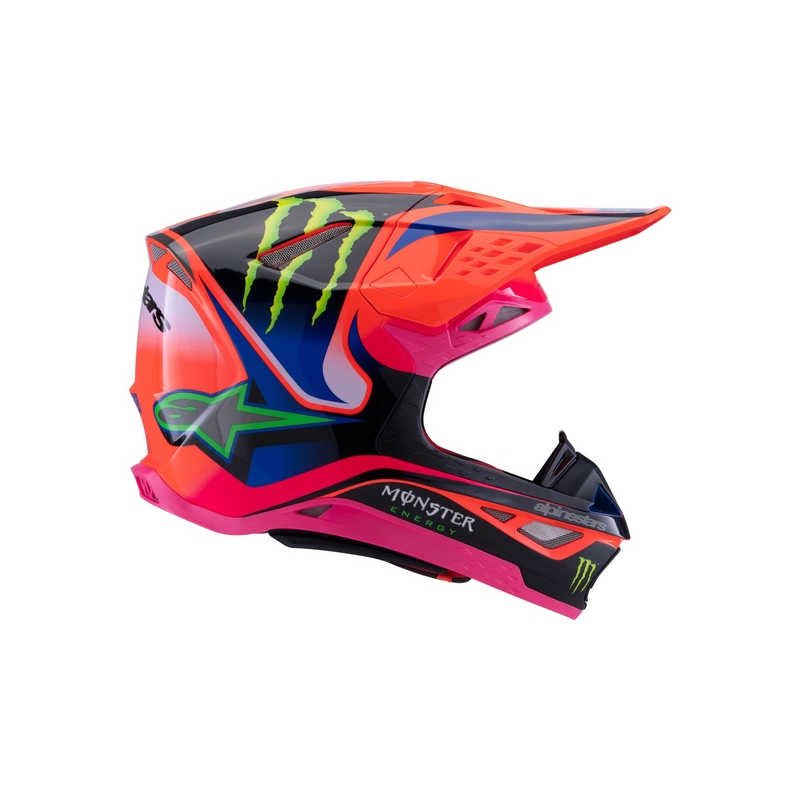 Alpinestars Supertech S-M10 HAIDEN DEEGAN κράνος μοτοκρός φλούο πορτοκαλί-μοβ-ροζ-πράσινο