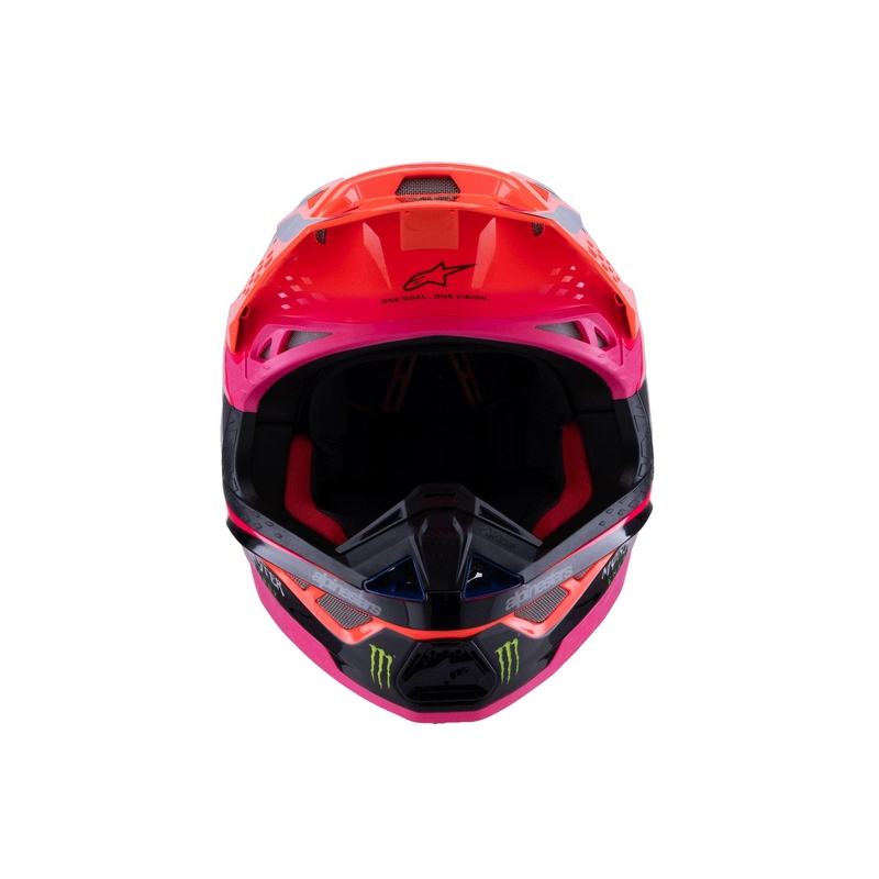 Alpinestars Supertech S-M10 HAIDEN DEEGAN κράνος μοτοκρός φλούο πορτοκαλί-μοβ-ροζ-πράσινο