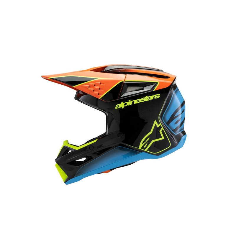 Παιδικό κράνος motocross Alpinestars S-M3 FRAY μαύρο-φλουορ πορτοκαλί-φλουορ κίτρινο-τυρκουάζ
