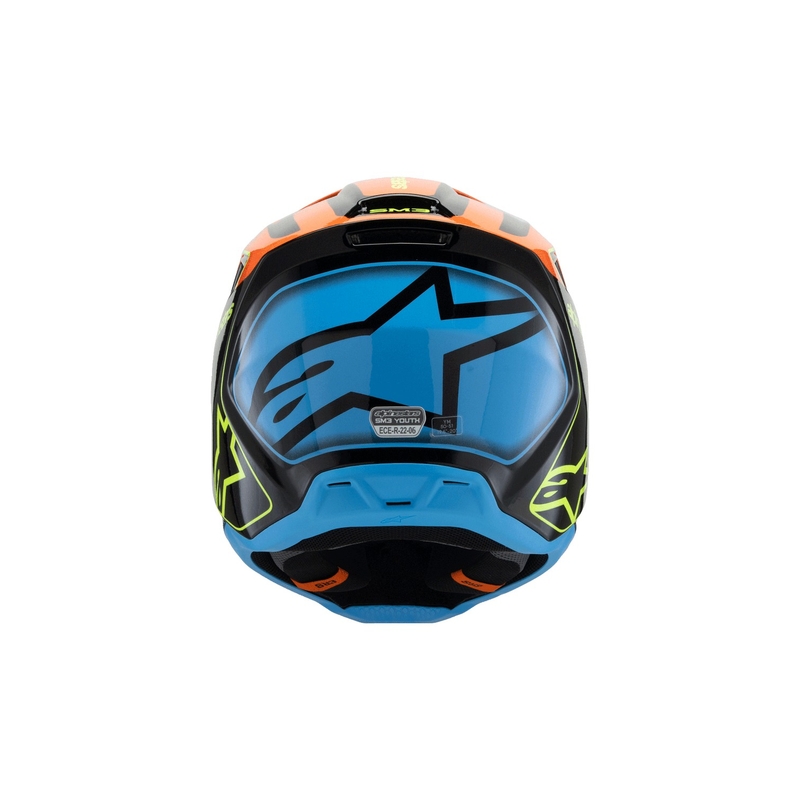 Παιδικό κράνος motocross Alpinestars S-M3 FRAY μαύρο-φλουορ πορτοκαλί-φλουορ κίτρινο-τυρκουάζ