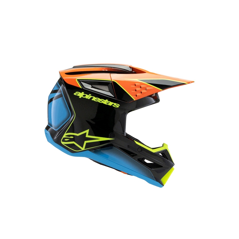 Παιδικό κράνος motocross Alpinestars S-M3 FRAY μαύρο-φλουορ πορτοκαλί-φλουορ κίτρινο-τυρκουάζ