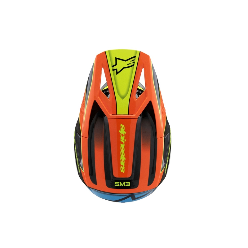 Παιδικό κράνος motocross Alpinestars S-M3 FRAY μαύρο-φλουορ πορτοκαλί-φλουορ κίτρινο-τυρκουάζ
