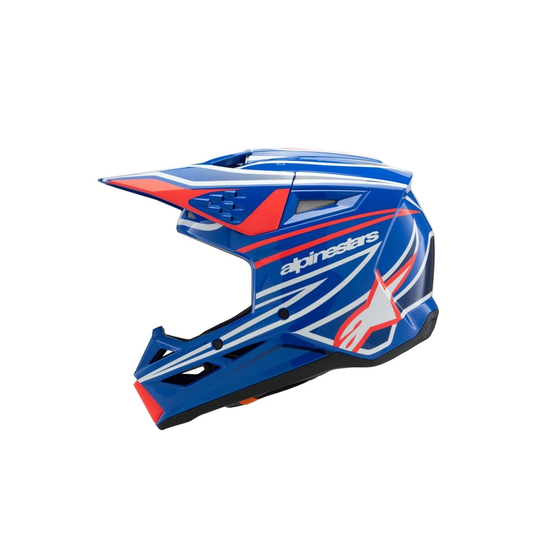 Παιδικό κράνος motocross Alpinestars S-M3 WURX μπλε-κόκκινο-άσπρο-μαύρο