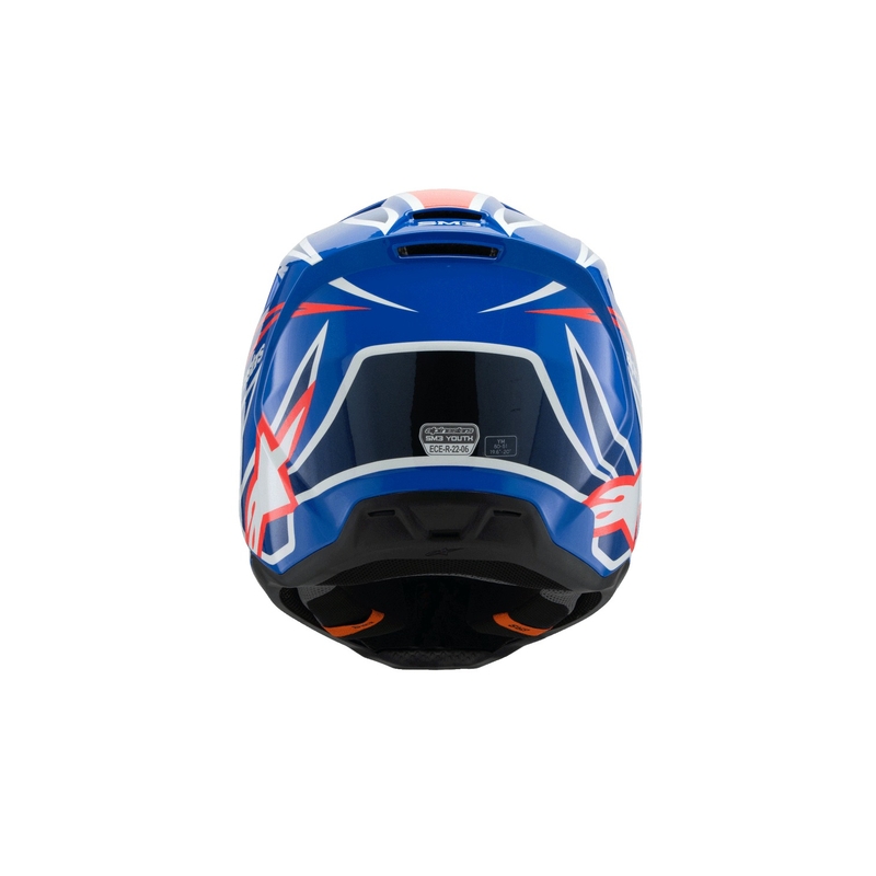 Παιδικό κράνος motocross Alpinestars S-M3 WURX μπλε-κόκκινο-άσπρο-μαύρο
