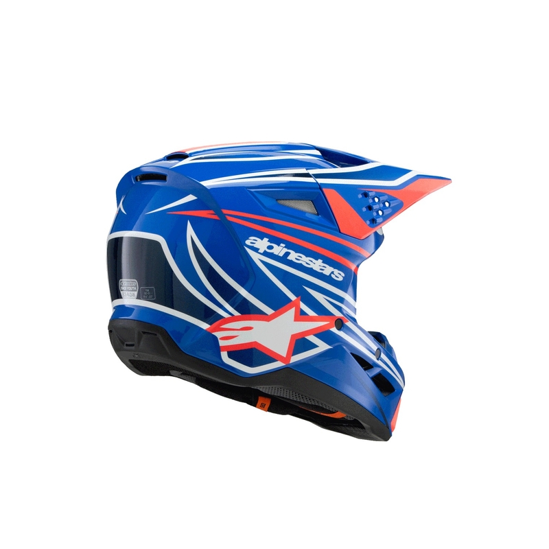 Παιδικό κράνος motocross Alpinestars S-M3 WURX μπλε-κόκκινο-άσπρο-μαύρο