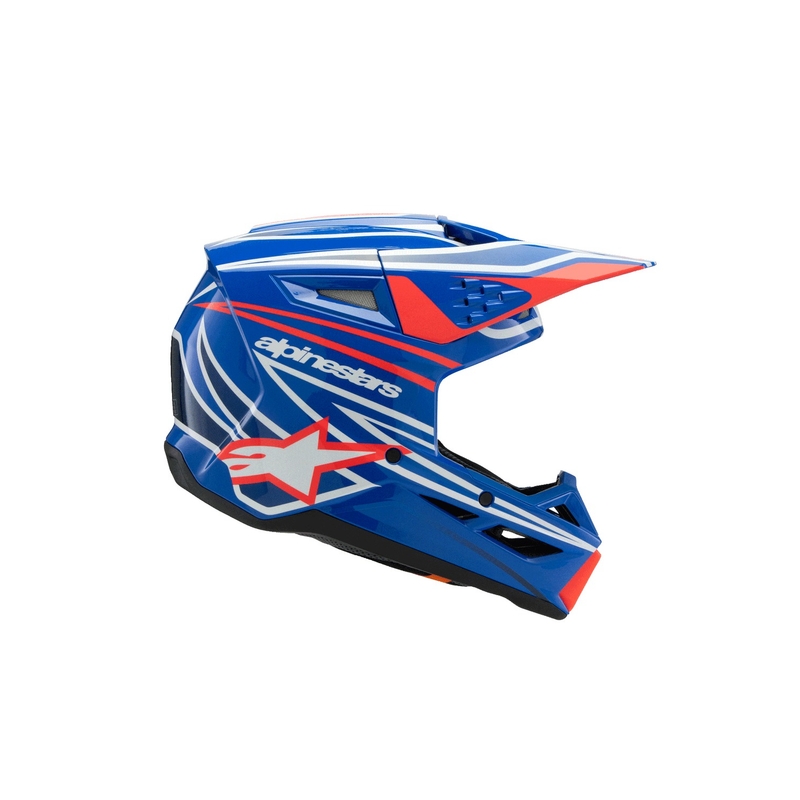 Παιδικό κράνος motocross Alpinestars S-M3 WURX μπλε-κόκκινο-άσπρο-μαύρο