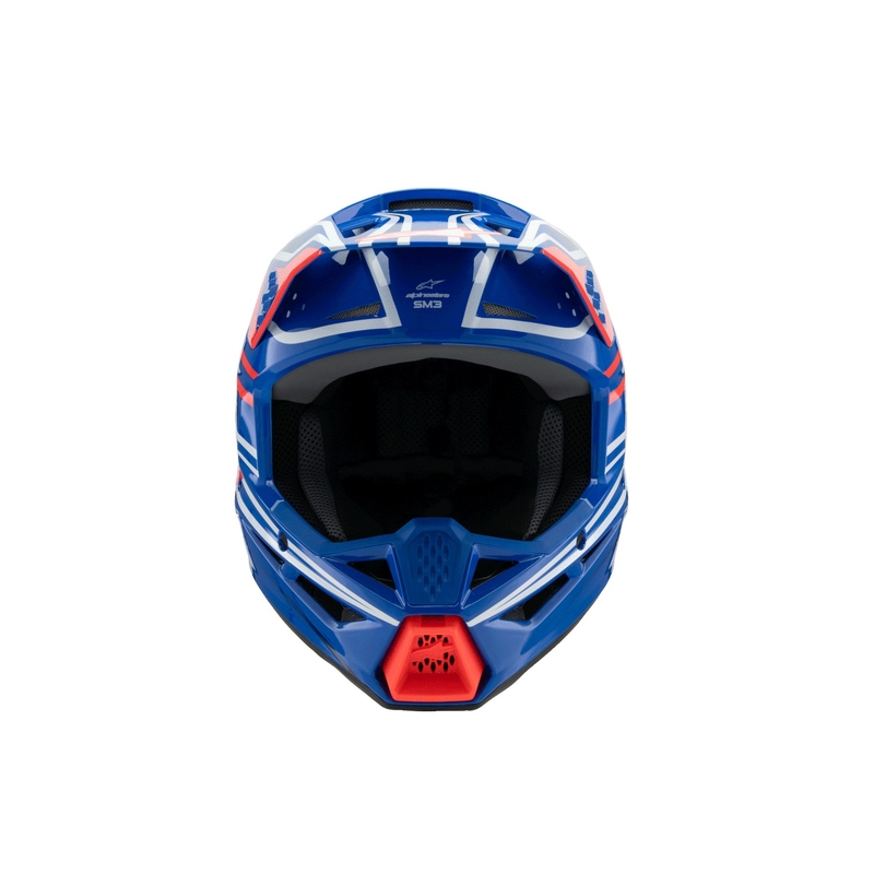 Παιδικό κράνος motocross Alpinestars S-M3 WURX μπλε-κόκκινο-άσπρο-μαύρο