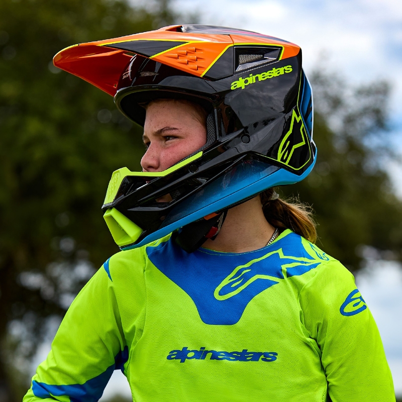 Κράνος Motocross Alpinestars S-M3 Solid για παιδιά, ματ μαύρο