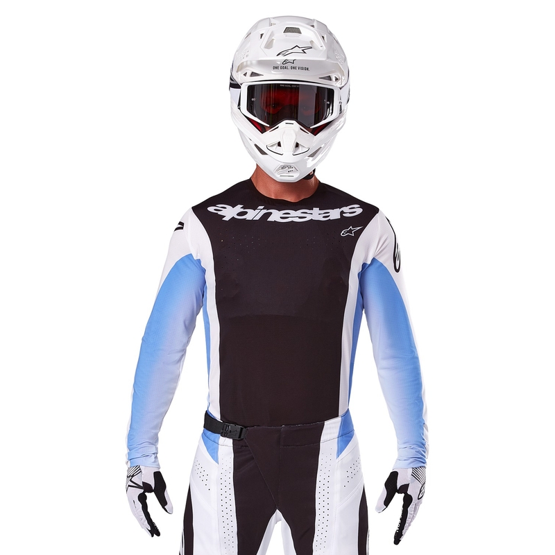 Alpinestars Techstar Melt φανέλα motocross μαύρο και μπλε