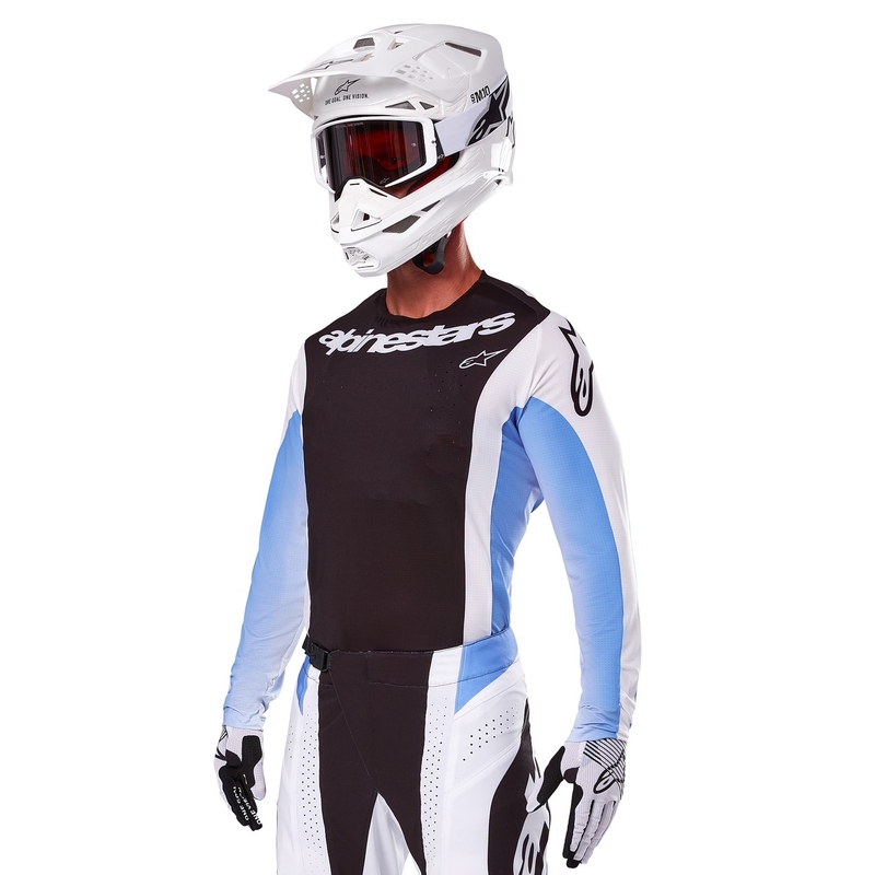 Alpinestars Techstar Melt φανέλα motocross μαύρο και μπλε