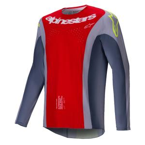 Alpinestars Techstar Melt φανέλα motocross κόκκινο-γκρι