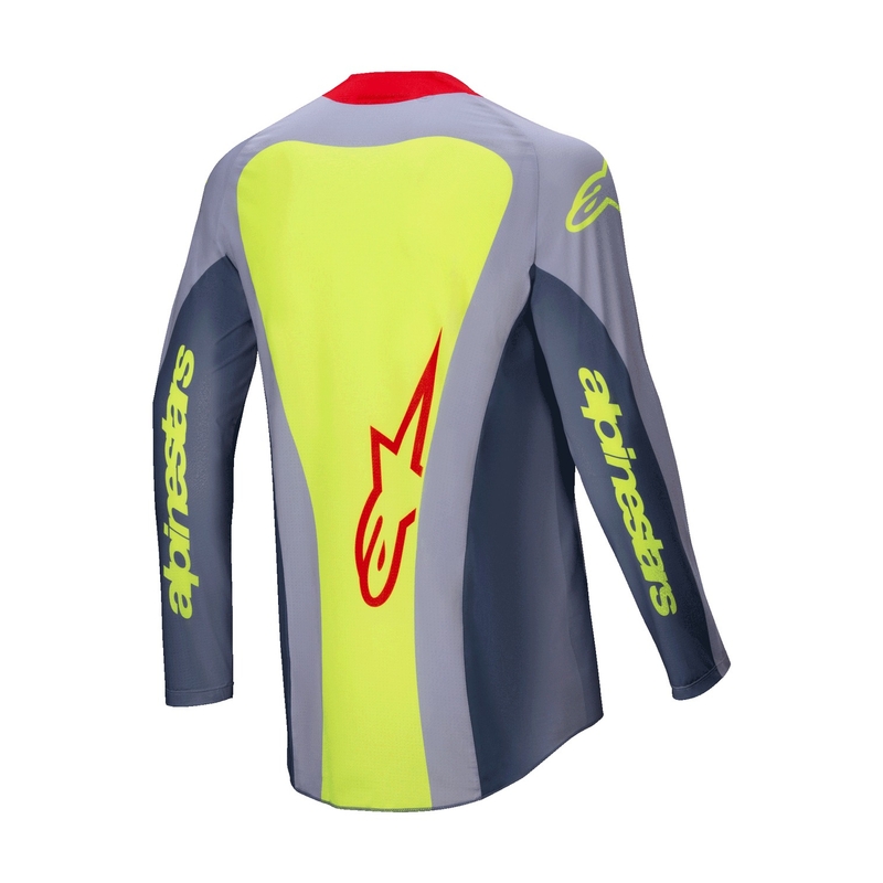 Alpinestars Techstar Melt φανέλα motocross κόκκινο-γκρι