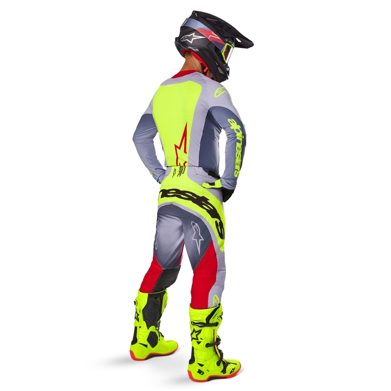 Alpinestars Techstar Melt φανέλα motocross κόκκινο-γκρι