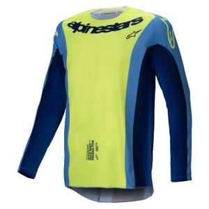 Alpinestars Techstar Melt fluo κίτρινο-μπλε φανέλα motocross