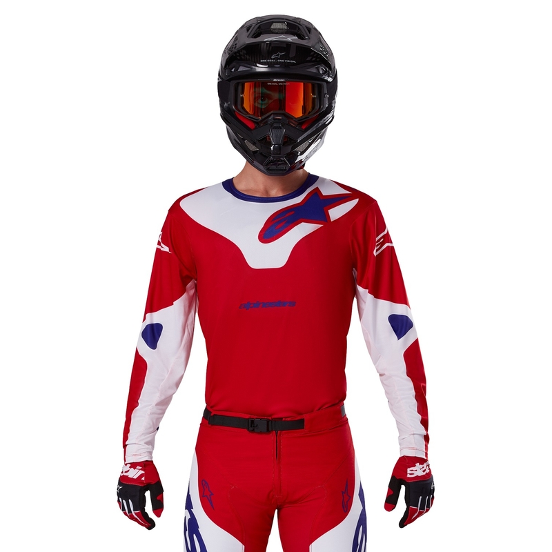Alpinestars Racer Veil φανέλα motocross κόκκινο και λευκό