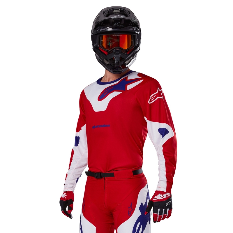 Alpinestars Racer Veil φανέλα motocross κόκκινο και λευκό